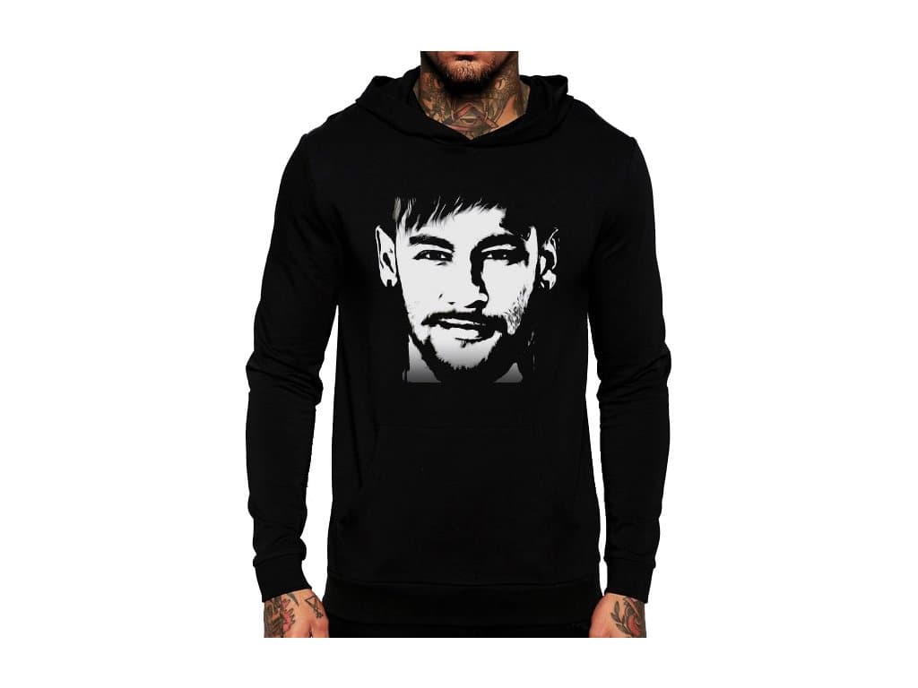 Bluza z kapturem z twarzą Neymara