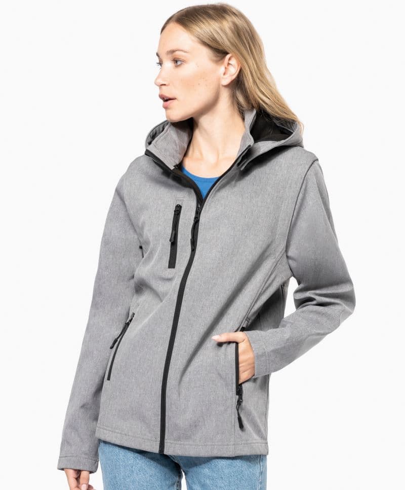 Kariban | K 422 - Unisex 3-warstwowa kurtka softshell z kapturem