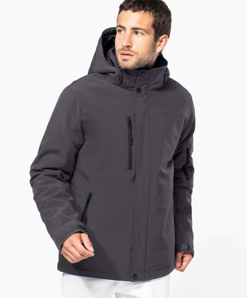 Kariban | K 650 - Męska parka softshell 3-warstwowa z kapturem