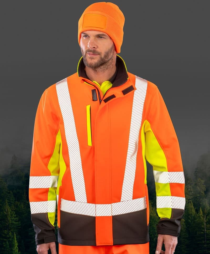 Result Recycled | R 506X - 3-warstwowa kurtka softshell ostrzegawcza