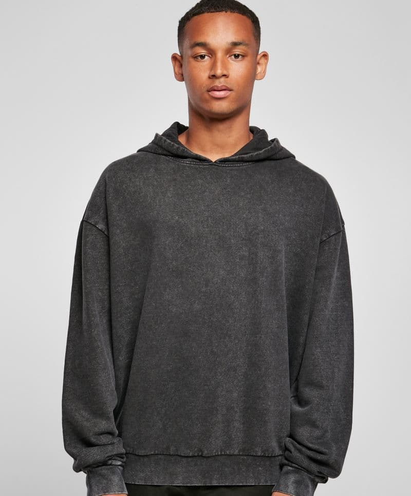 Build your Brand | BY 191 - Męska bluza oversize z kapturem „Acid Wash”